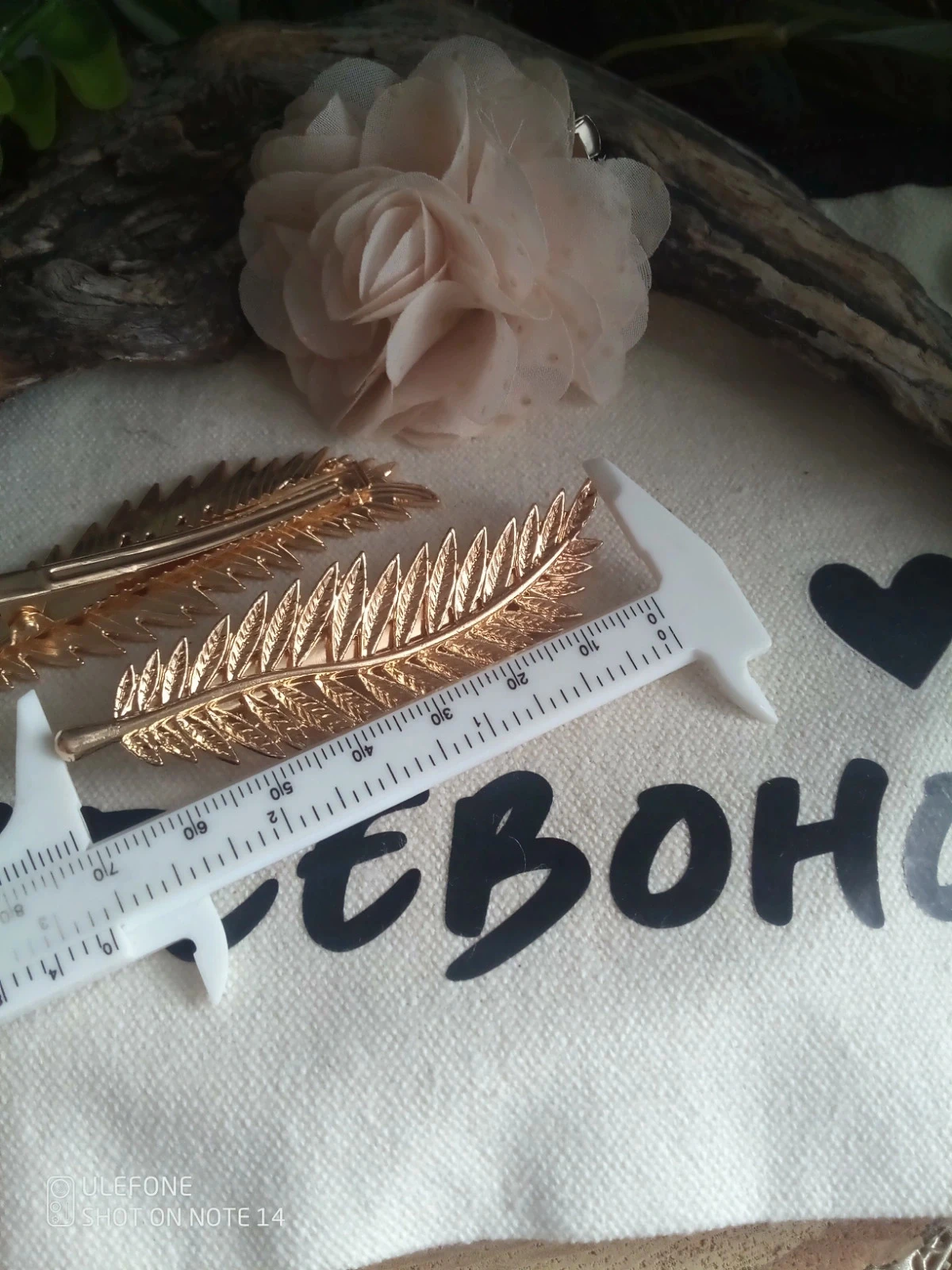 2 bohemien haarbanden met gouden bladeren – photo 2